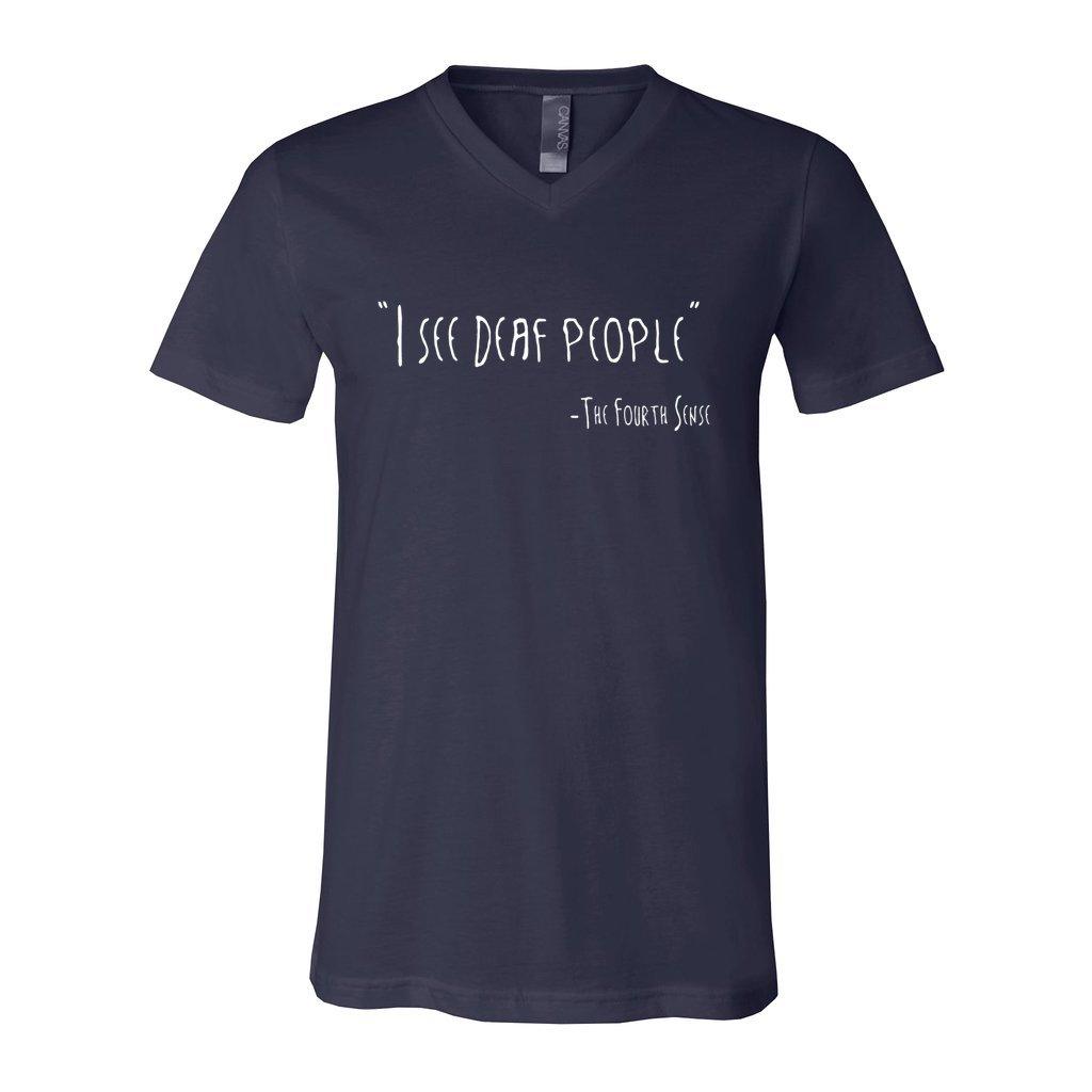 I See Deaf People - Unisex V-Neck Tee - DeafAF