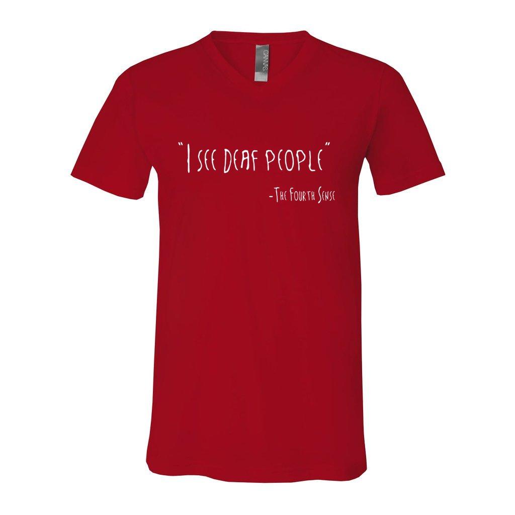 I See Deaf People - Unisex V-Neck Tee - DeafAF