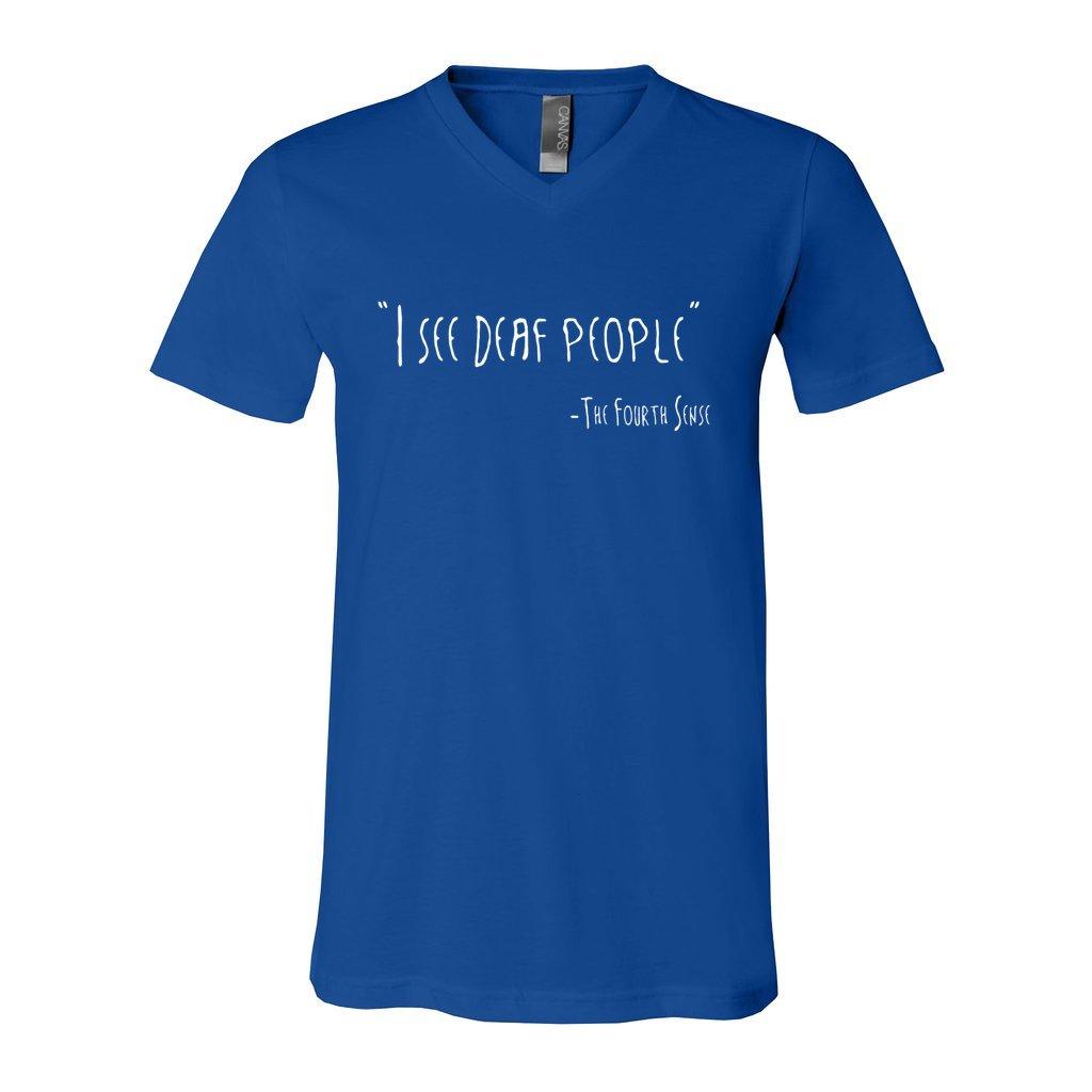 I See Deaf People - Unisex V-Neck Tee - DeafAF